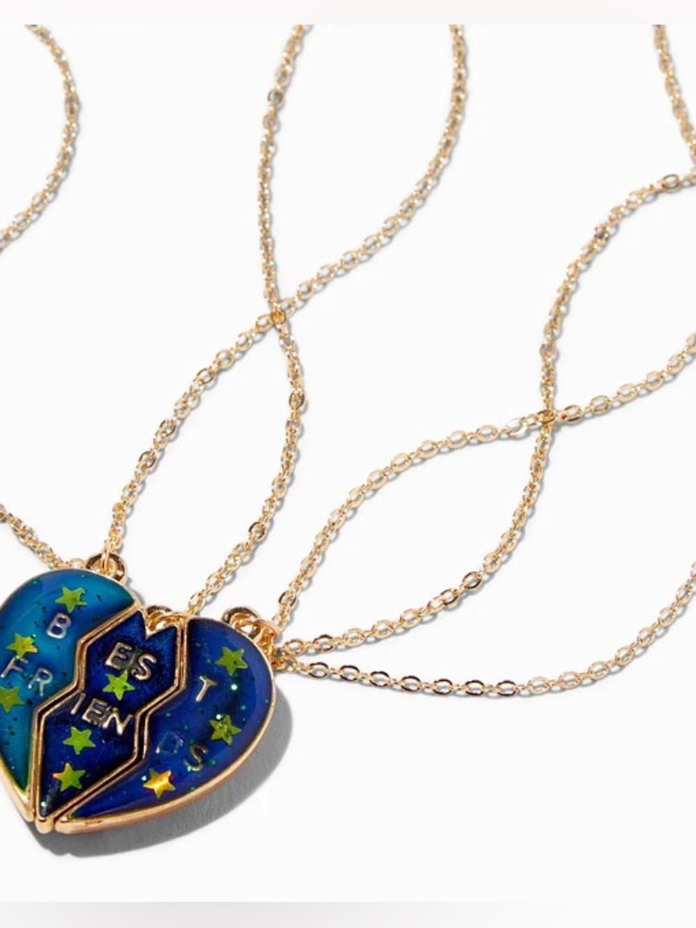 Claire's Best Friends Star Heart Mood Pendant Necklaces - 3 Pack.